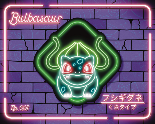 Neon Bulbasaur | Sticker (New)