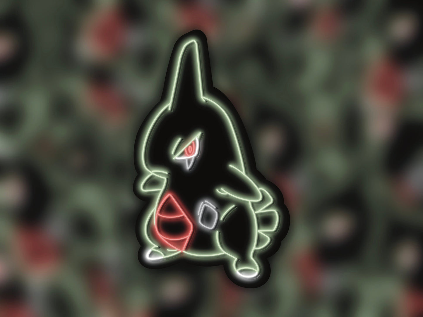 Neon Larvitar | Pokemon Stickers