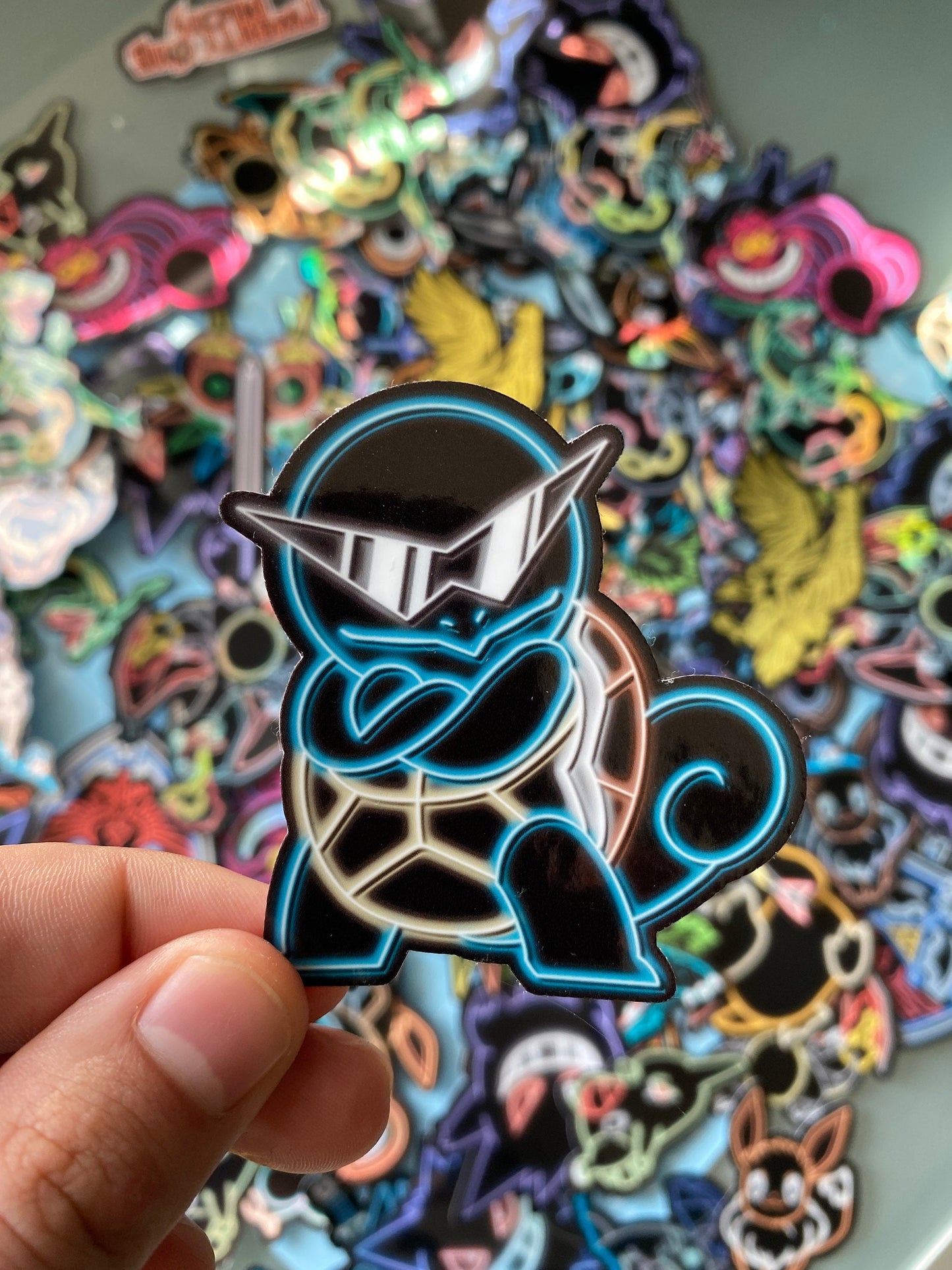 Neon Squirtle | Pokemon Stickers