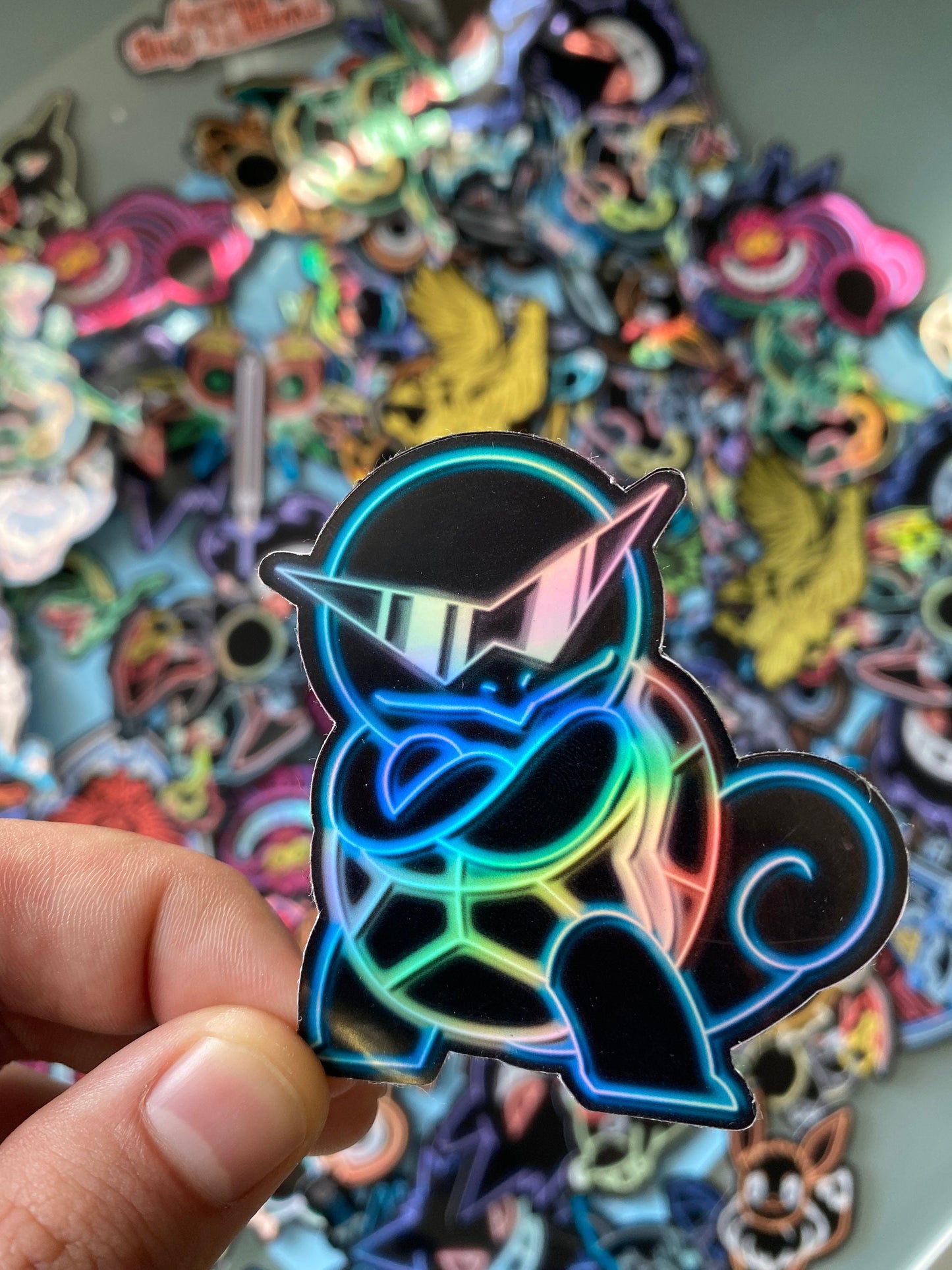 Neon Squirtle | Pokemon Stickers