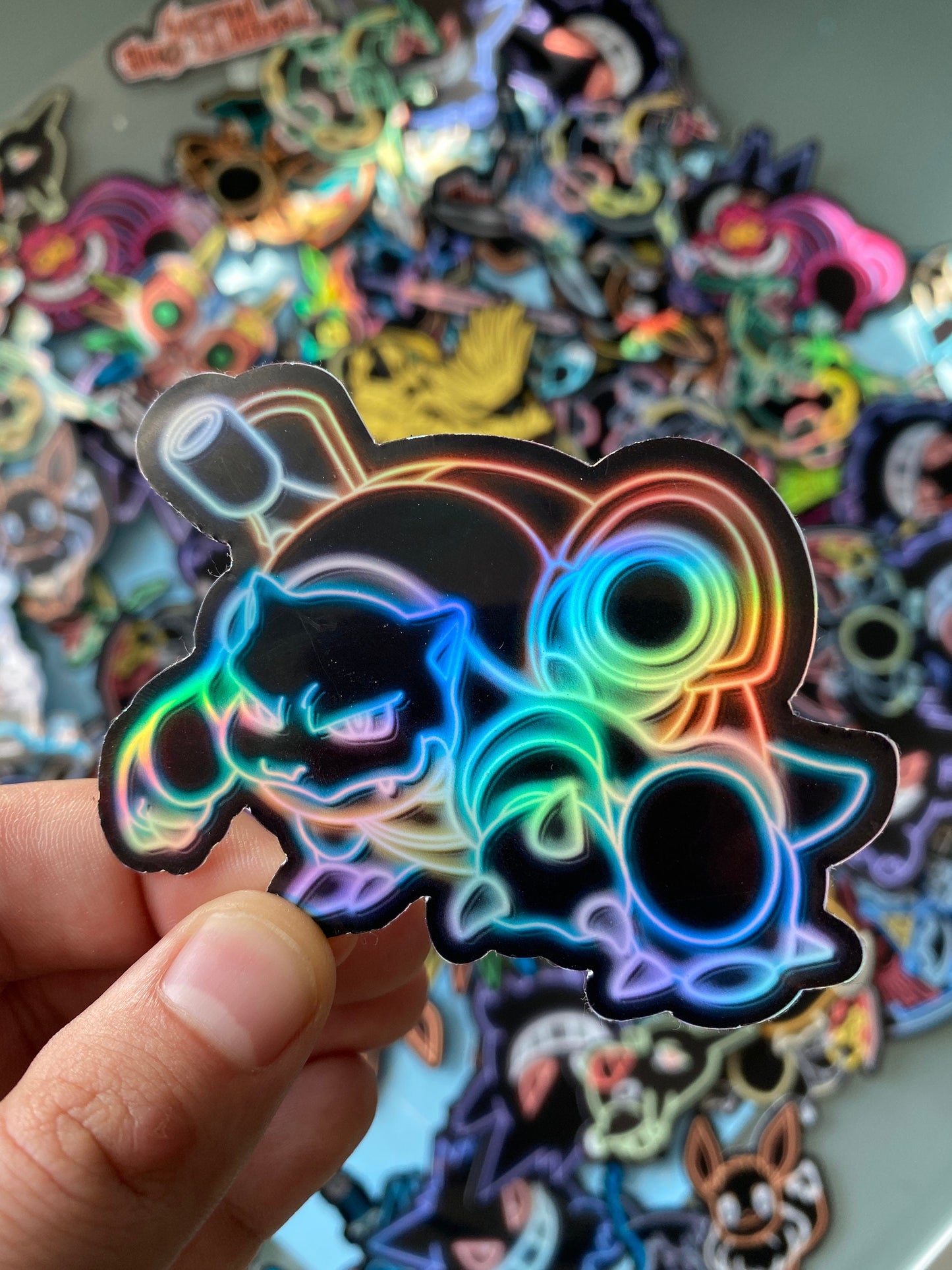 Neon Shiny Blastoise | Pokemon Stickers