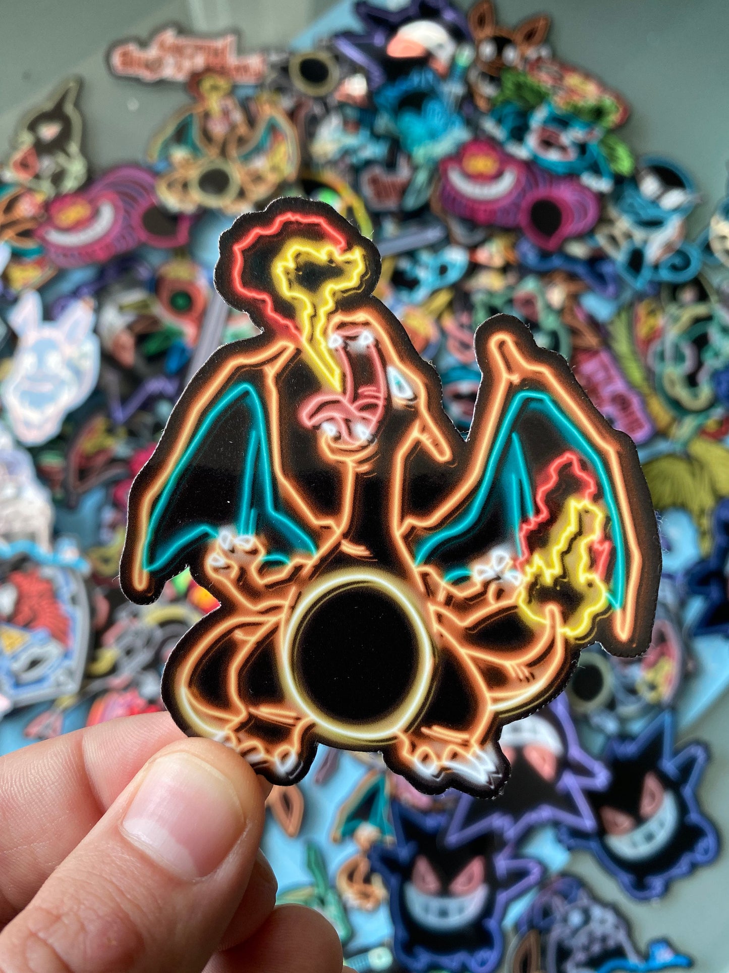 Neon Charizard | Pokemon Stickers