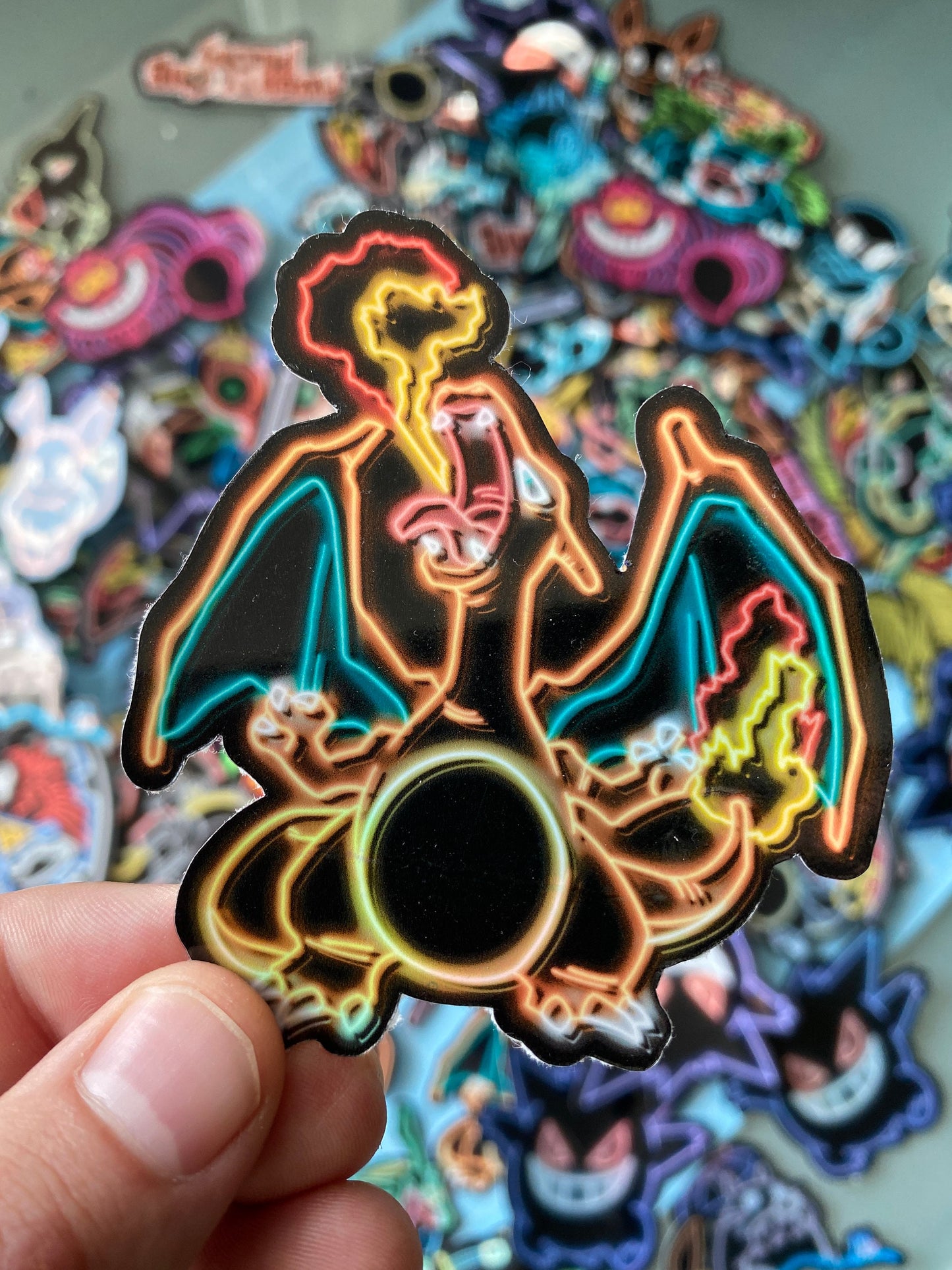 Neon Charizard | Pokemon Stickers