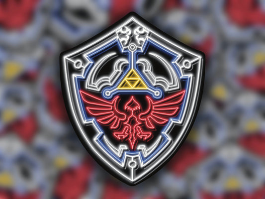 Neon Hylian Shield - Legend of Zelda | Zelda Stickers