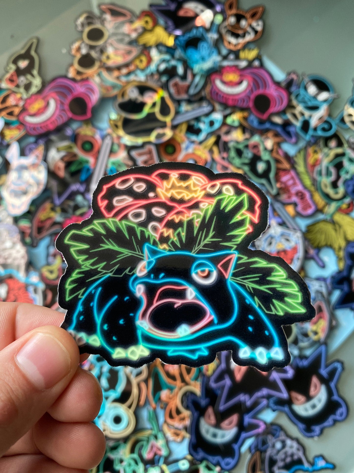 Neon Shiny Venusaur | Pokemon Stickers