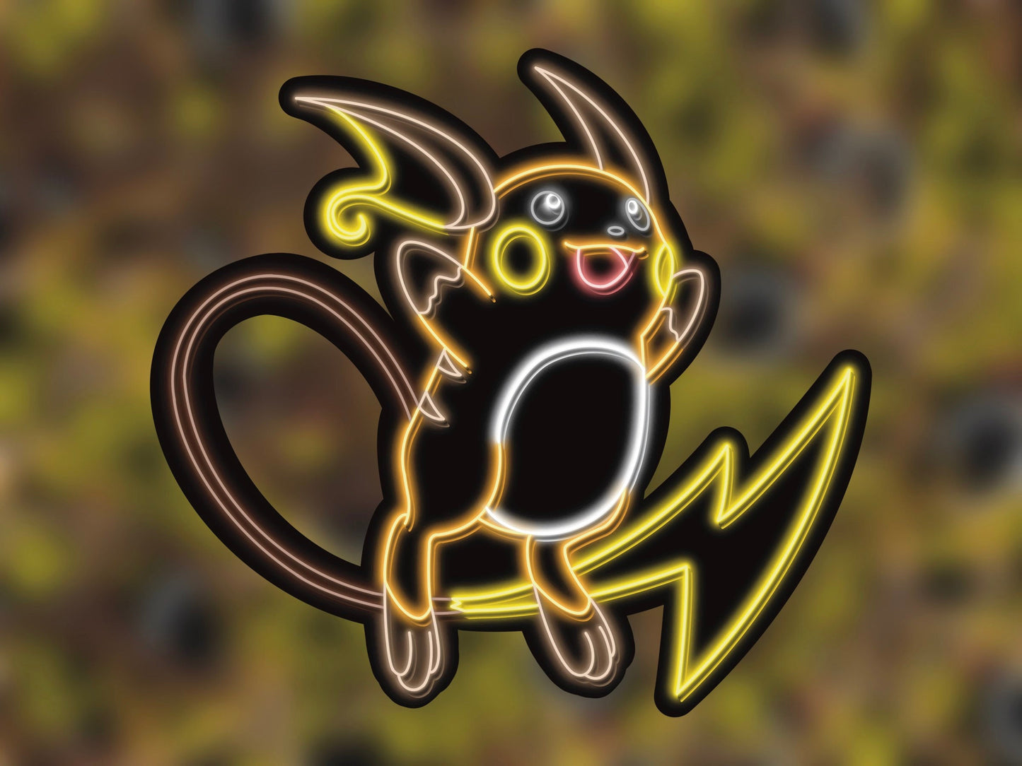 Neon Raichu | Pokemon Stickers