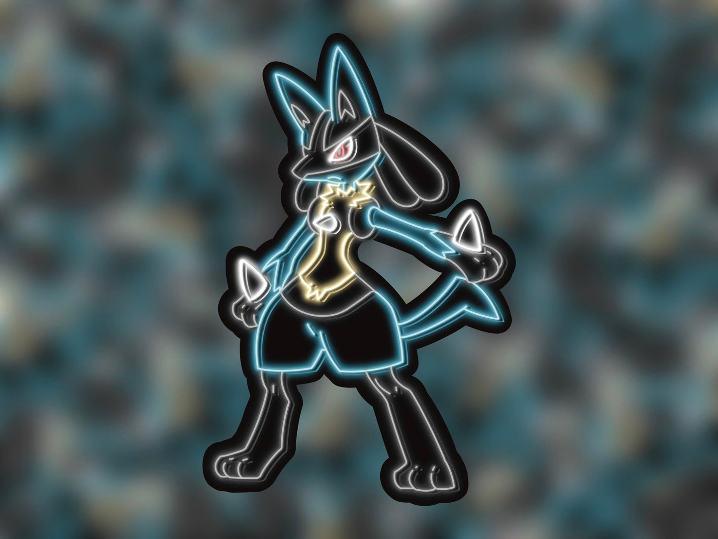 Neon Lucario | Pokemon Stickers