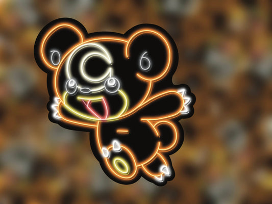 Neon Teddiursa | Pokemon Stickers