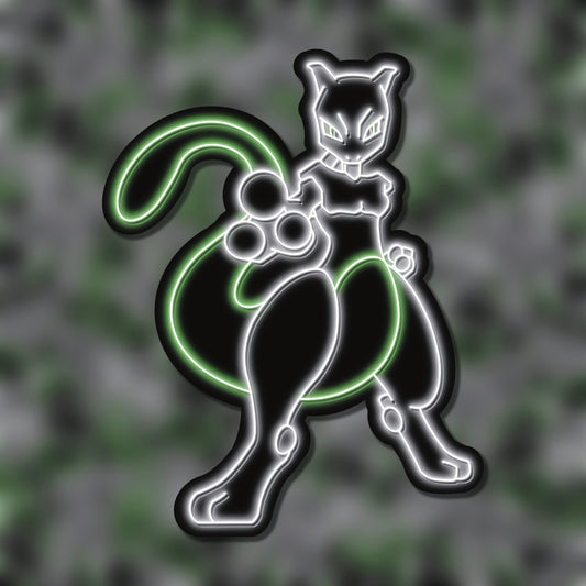 Neon Shiny Mewtwo | Pokemon Stickers