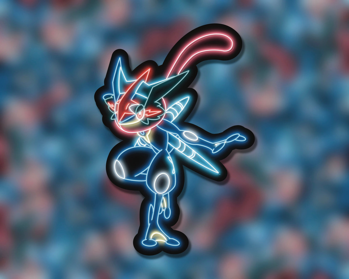 Neon Ash’s Greninja | Pokemon Stickers