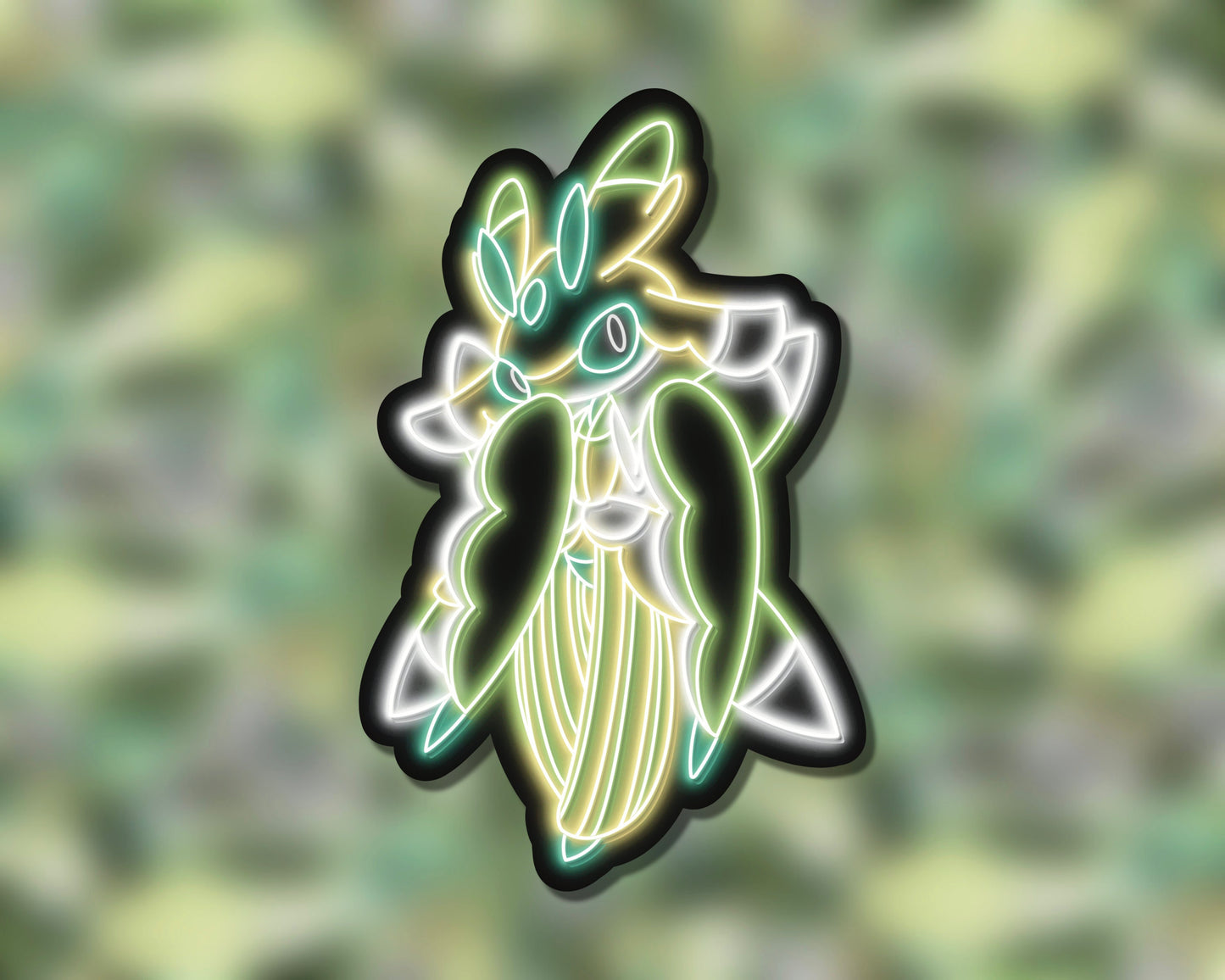 Neon Shiny Lurantis | Pokemon Stickers