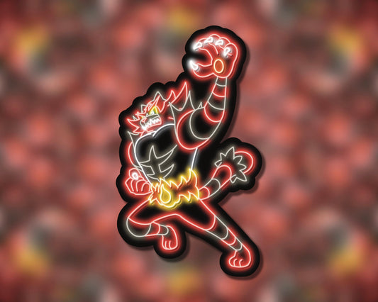 Neon Incineroar | Pokemon Stickers