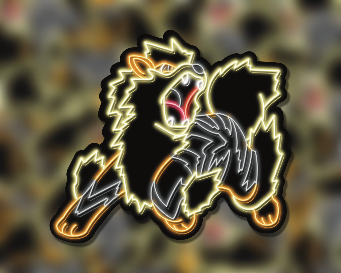 Neon Arcanine | Pokemon Stickers