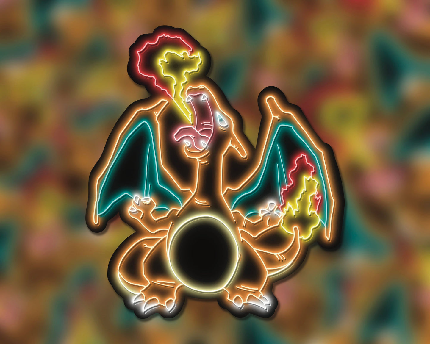 Neon Charizard | Pokemon Stickers