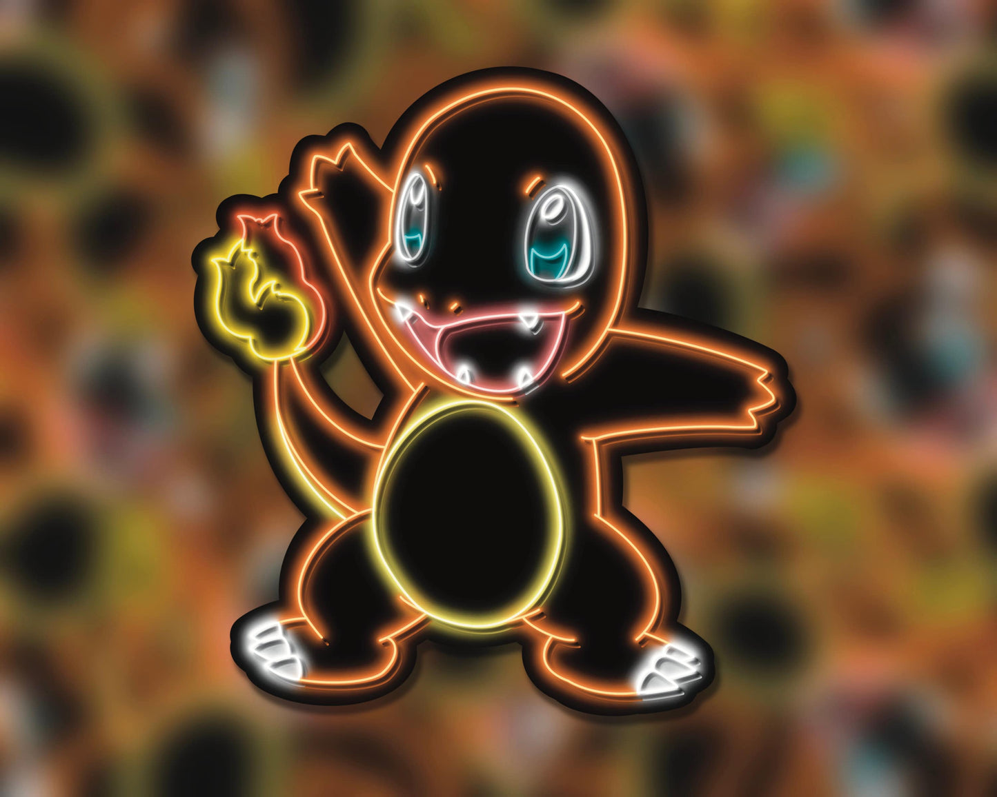 Neon Charmander | Pokemon Stickers