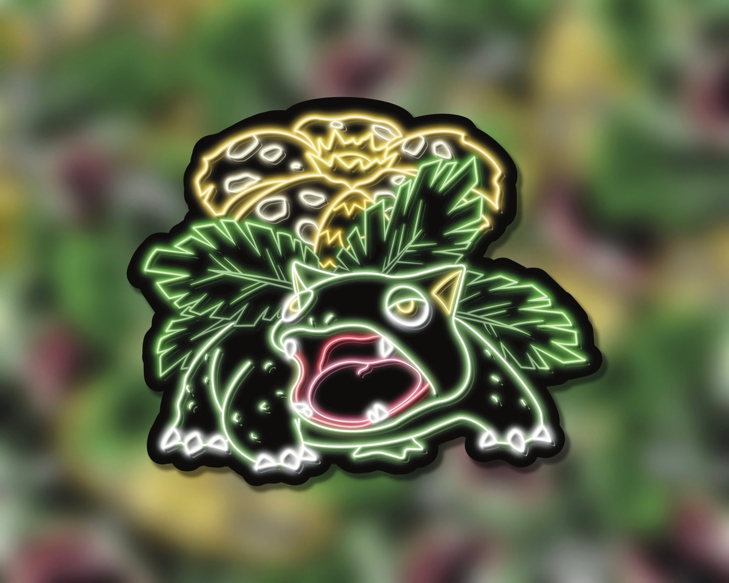 Neon Shiny Venusaur | Pokemon Stickers