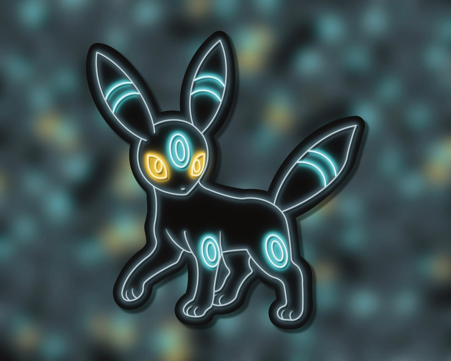 Neon Shiny Umbreon | Pokemon Stickers