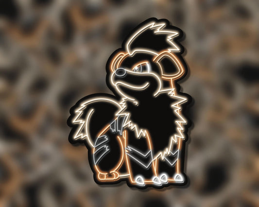 Neon Growlithe | Pokemon Stickers