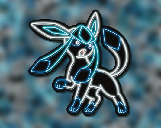 Neon Shiny Glaceon | Pokemon Stickers