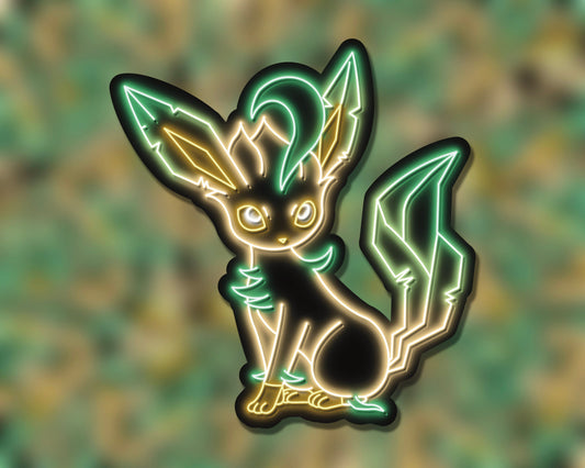 Neon Shiny Leafeon | Pokemon Stickers