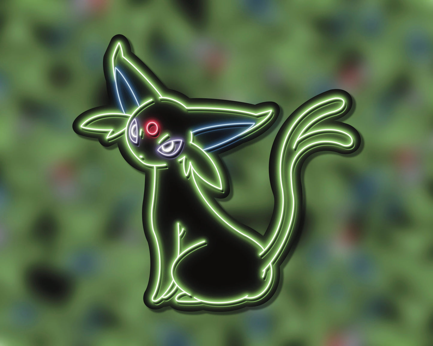 Neon Shiny Espeon | Pokemon Stickers