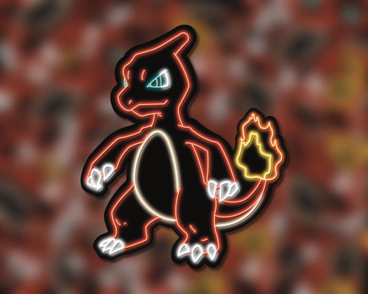 Neon Charmeleon | Pokemon Stickers