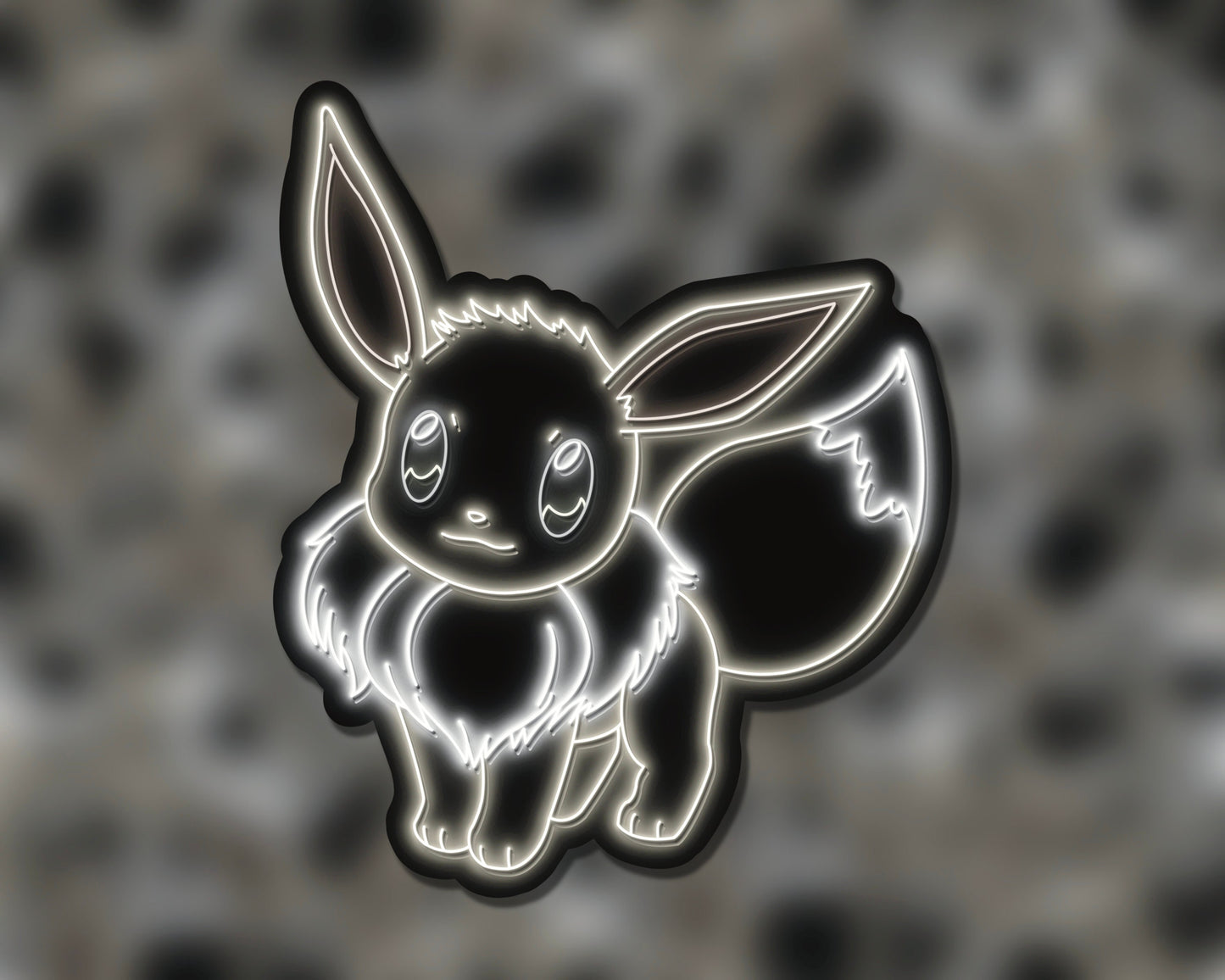 Neon Shiny Eevee | Pokemon Stickers