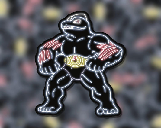 Neon Machoke | Pokemon Stickers