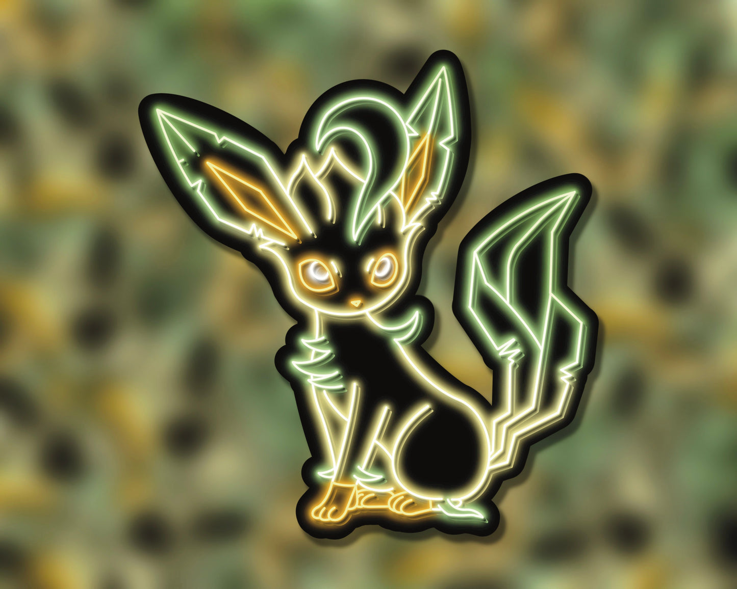 Neon Leafeon | Pokemon Stickers