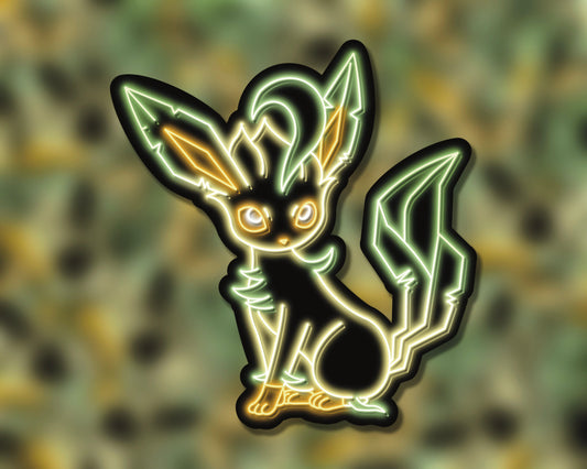 Neon Leafeon | Pokemon Stickers