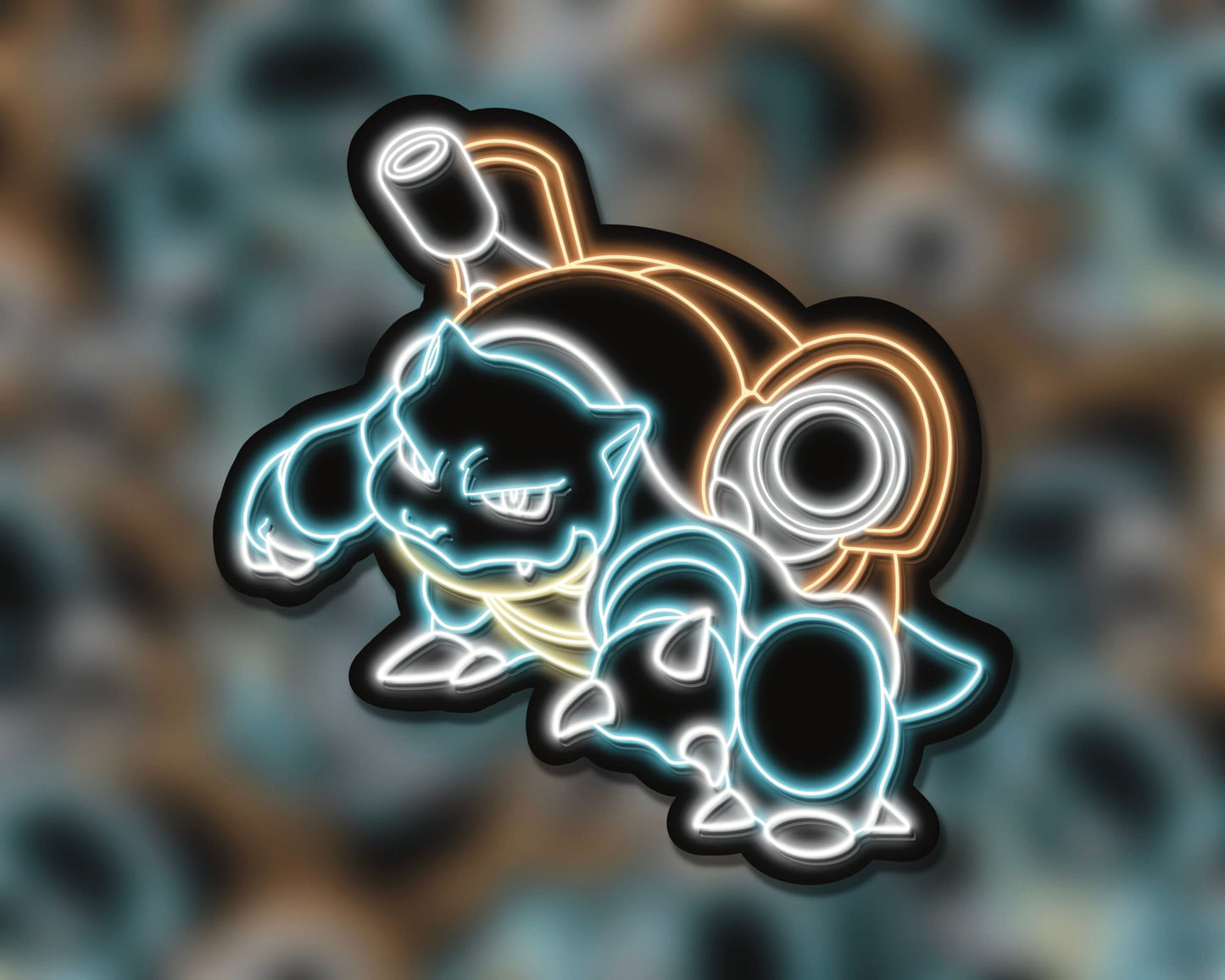 Neon Blastoise | Pokemon Stickers