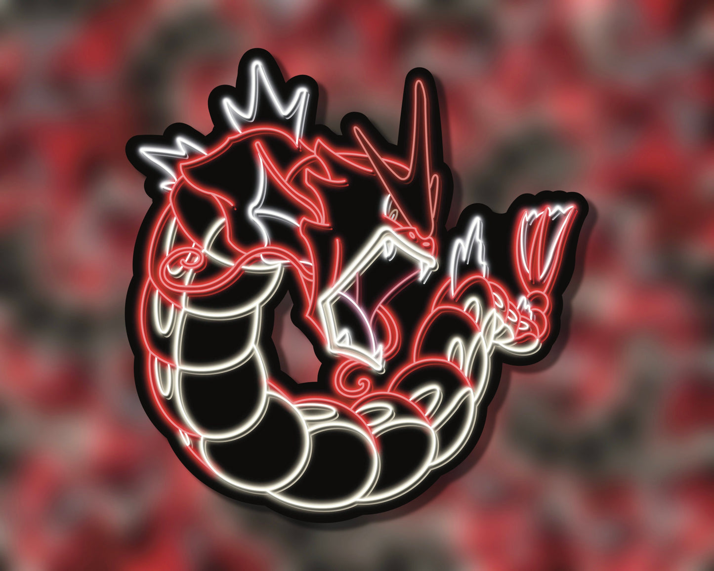 Neon Shiny Gyrados | Pokemon Stickers