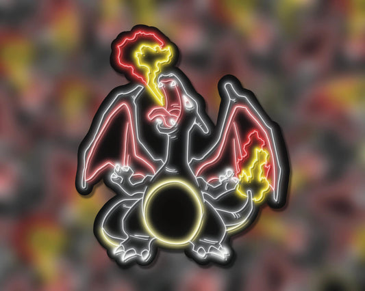 Neon Shiny Charizard | Pokemon Stickers