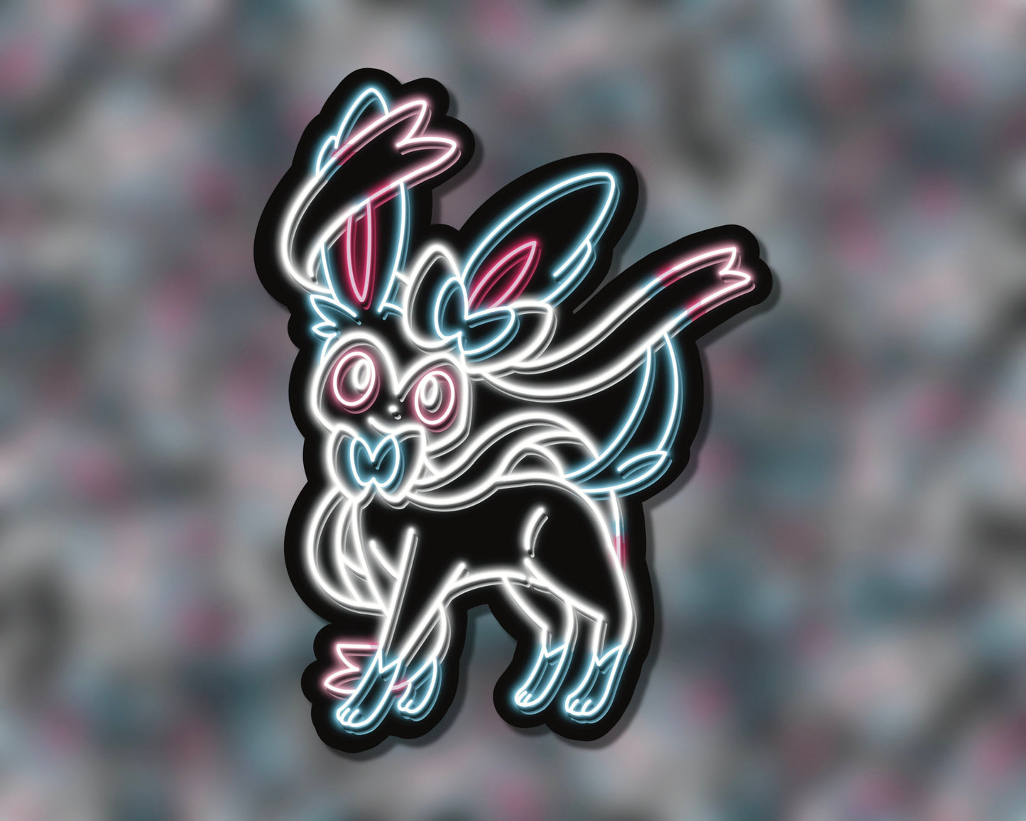 Neon Shiny Sylveon | Pokemon Stickers