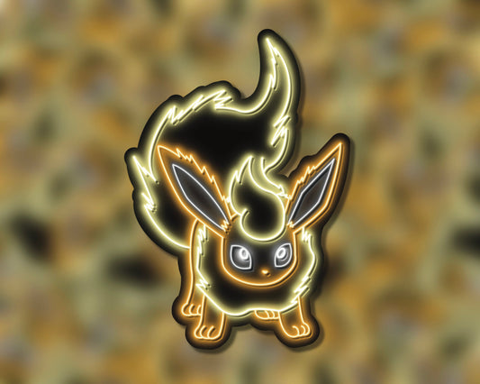 Neon Shiny Flareon | Pokemon Stickers