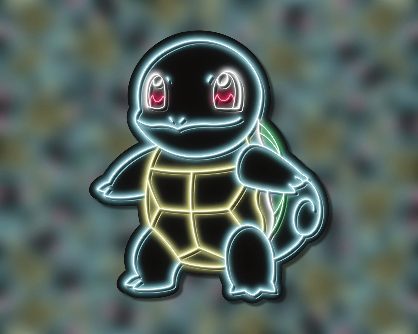 Neon Shiny Squirtle | Pokemon Stickers