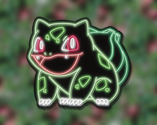 Neon Shiny Bulbasaur | Pokemon Stickers