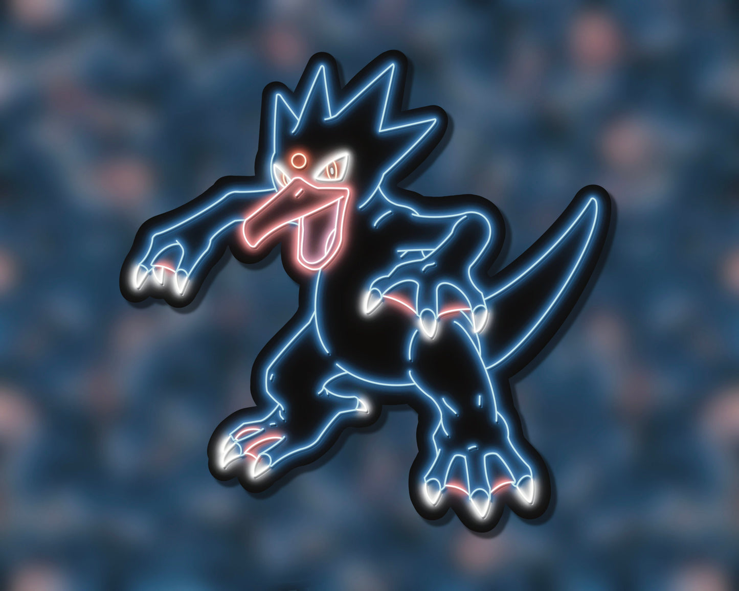 Neon Shiny Golduck | Pokemon Stickers