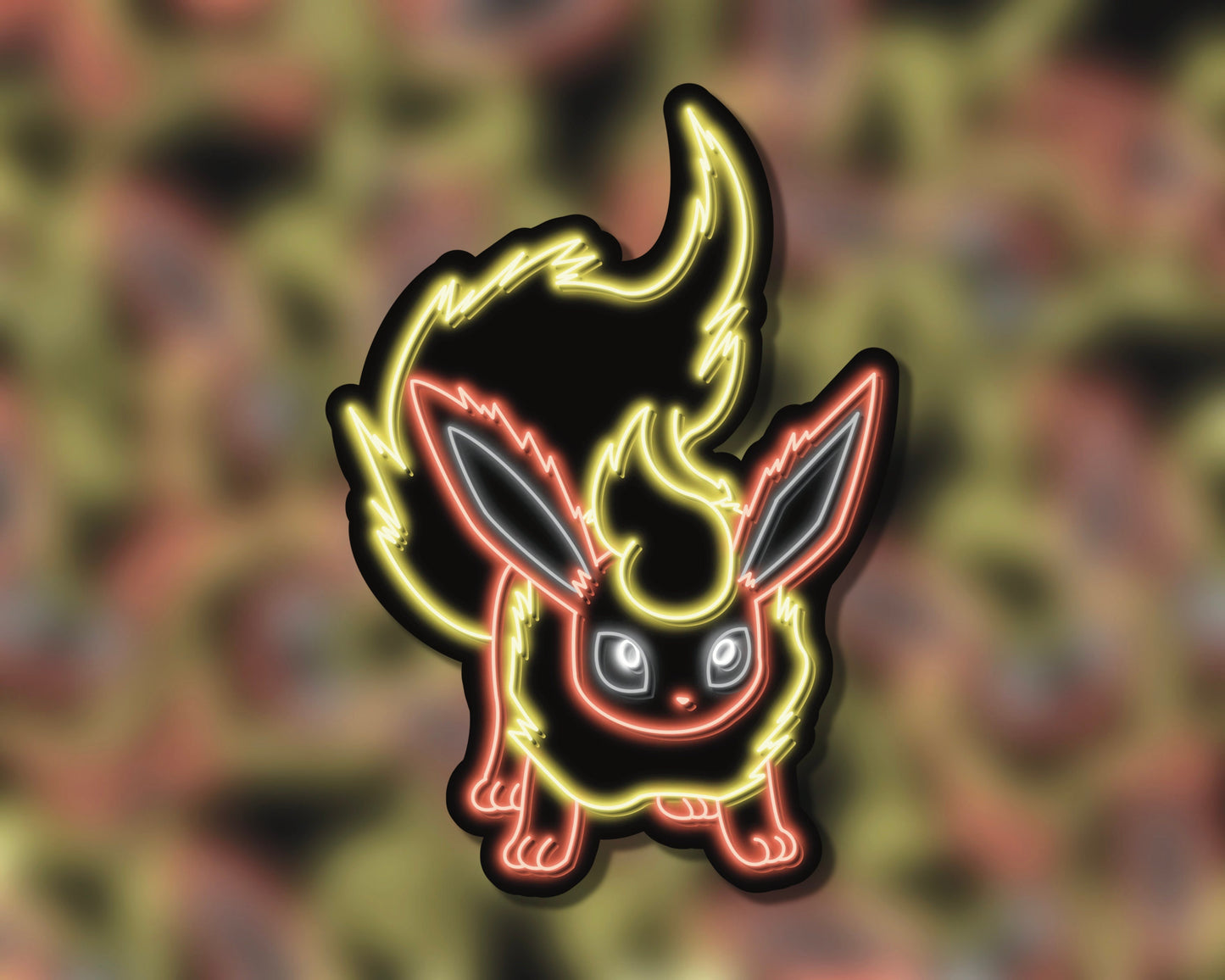 Neon Flareon | Pokemon Stickers