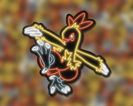 Neon Combusken | Pokemon Stickers