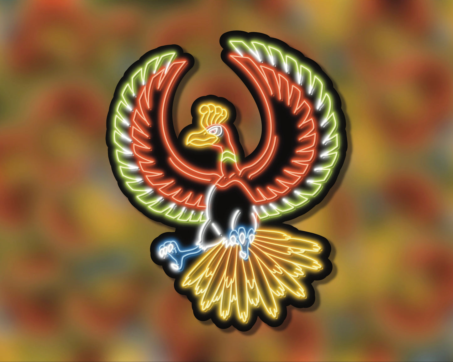 Neon Ho-Oh | Pokemon Stickers