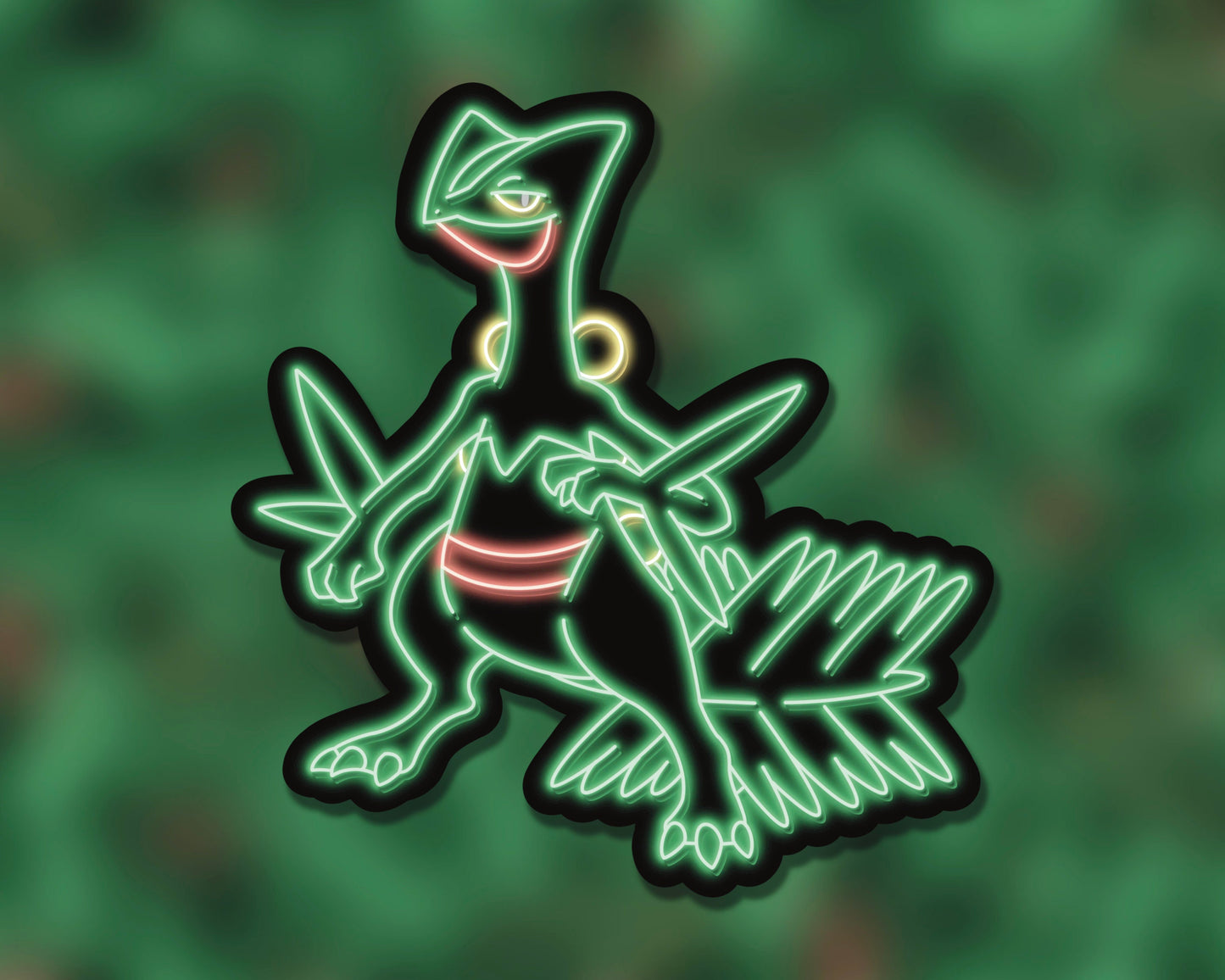 Neon Sceptile | Pokemon Stickers