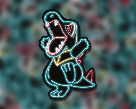 Neon Totodile | Pokemon Stickers