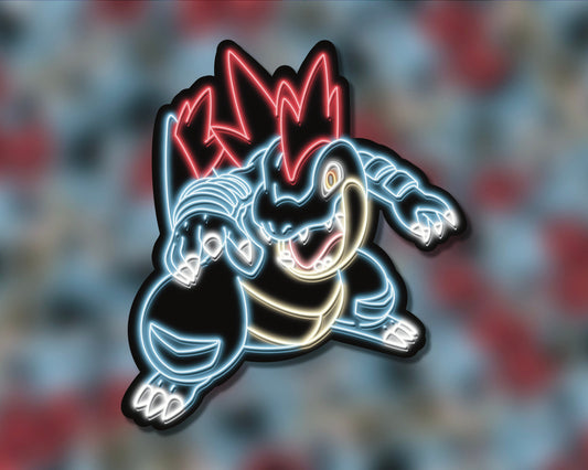 Neon Feraligatr | Pokemon Stickers