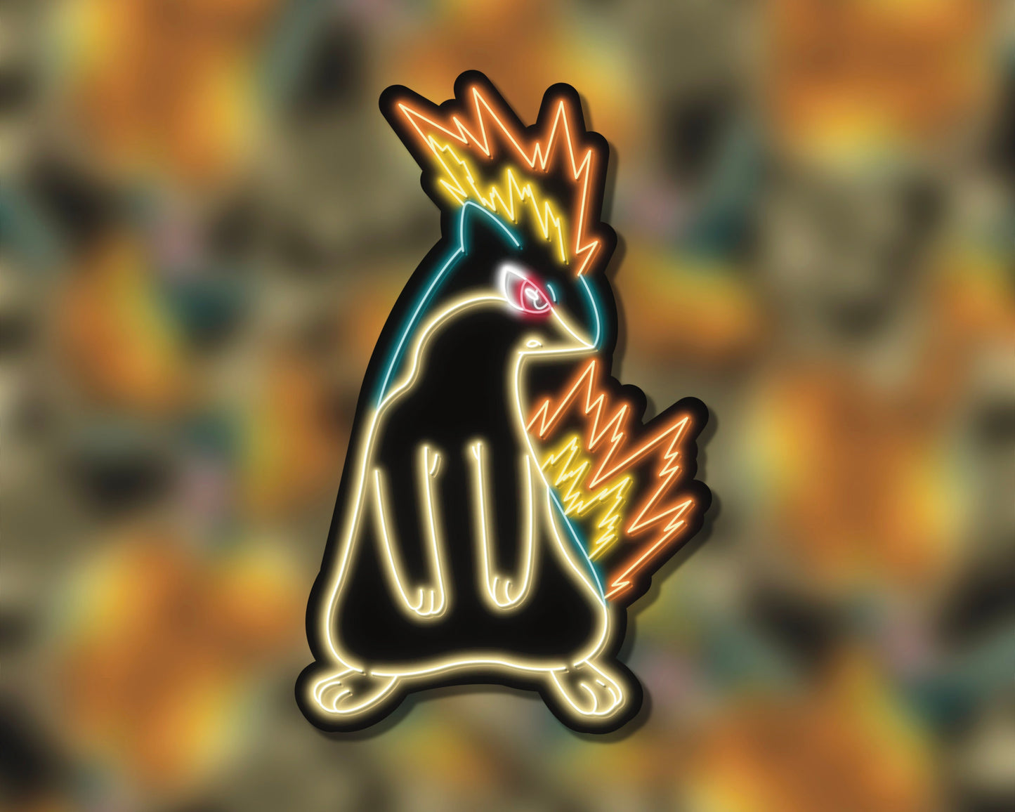 Neon Quilava | Pokemon Stickers