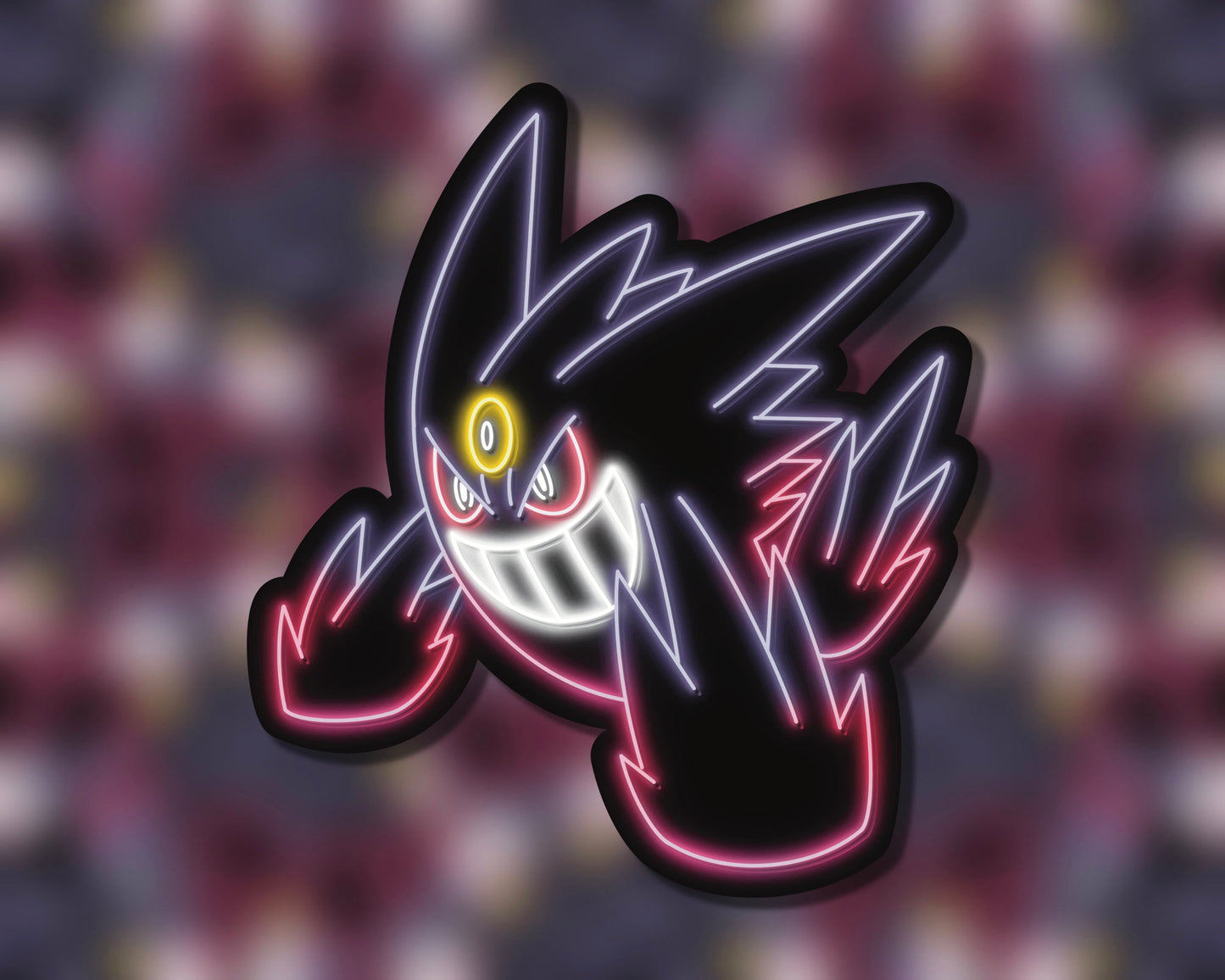 Neon Mega Gengar | Pokemon Stickers