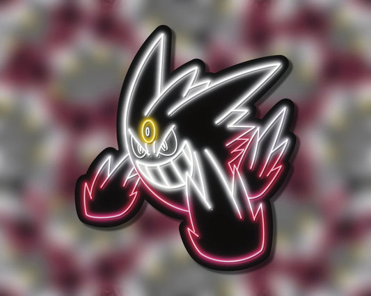 Neon Shiny Mega Gengar | Pokemon Stickers