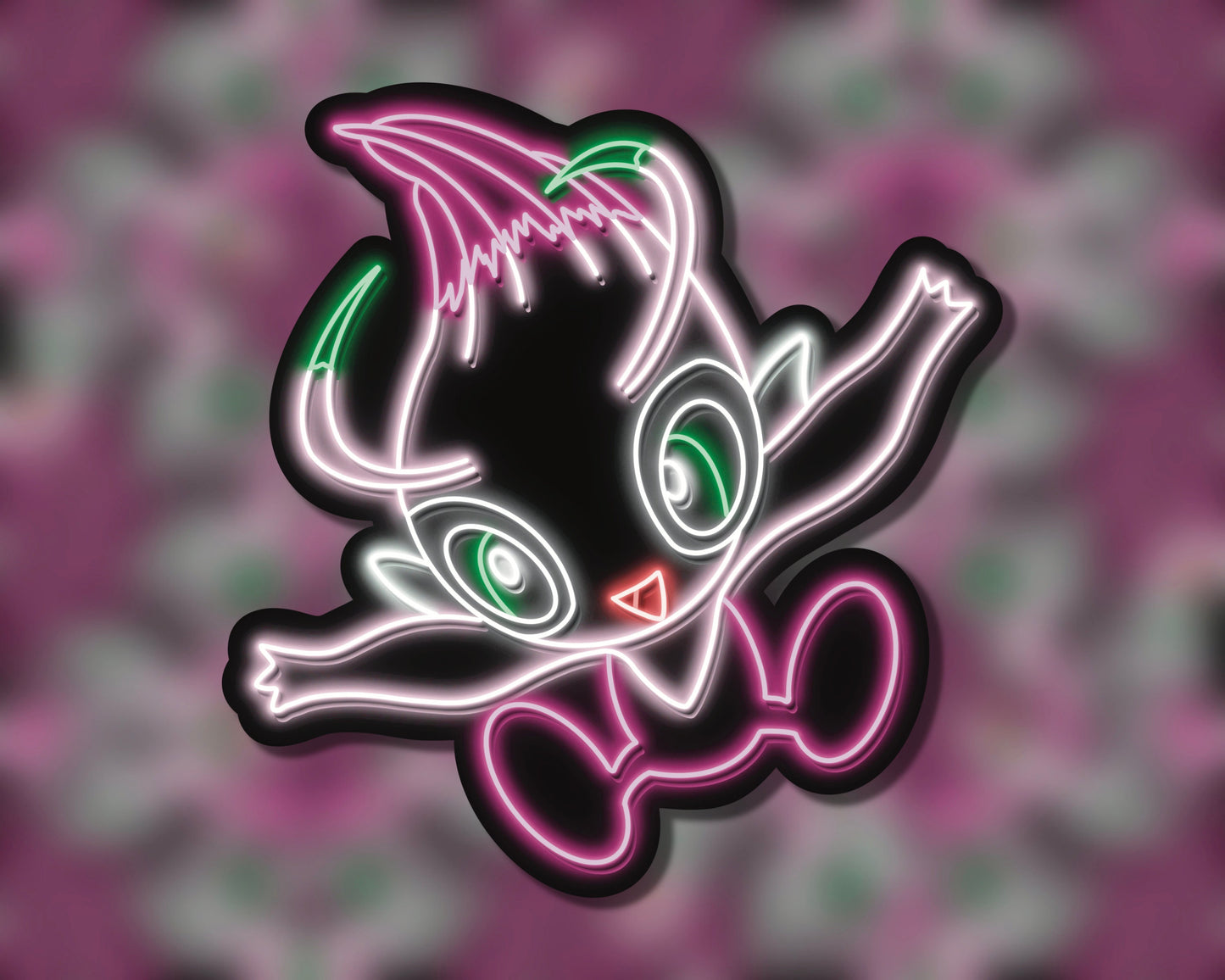 Neon Shiny Celebi | Pokemon Stickers