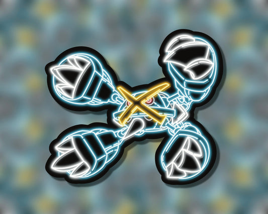 Neon Mega Metagross | Pokemon Stickers