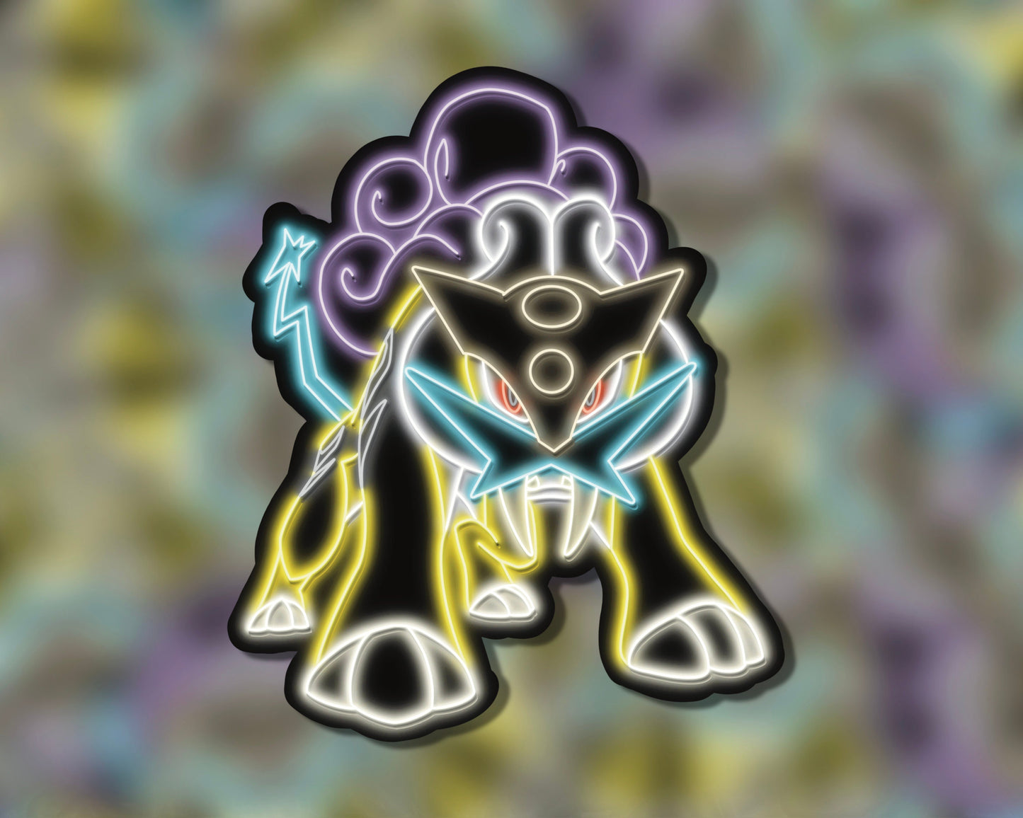 Neon Raikou | Pokemon Stickers